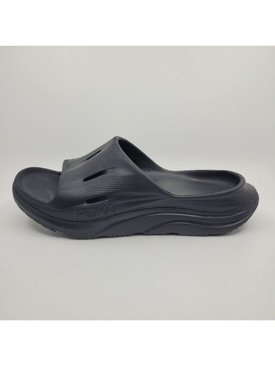 Hoka Ora Recovery Slide 3 Sandal Men\'s 9 Women\'s 11 Black Comfort Shoe EUC main image 10